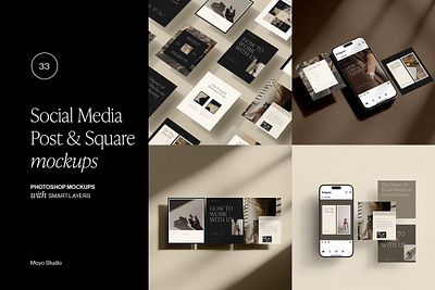 Social Post & Square Mockup Bundle branding mockup instagram carousel instagram post instagram template iphone mockup mobile mockup phone mockup photo mockup photoshop portfolio psd mockup showcase social media social media bundle social media mockups social media template square mockup bundle templates for instagram website mockup