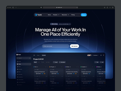 🪄 Task Manager - Landing Page V2 clean design graphic design landing page productivity saas task management task manager to do ui user interface ux web design website