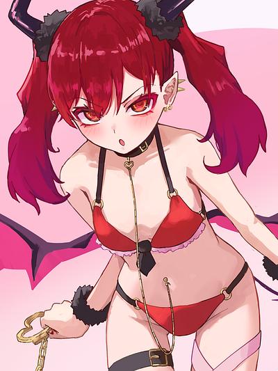 Original Character Spike Hart Swimsuit Succubus Girl