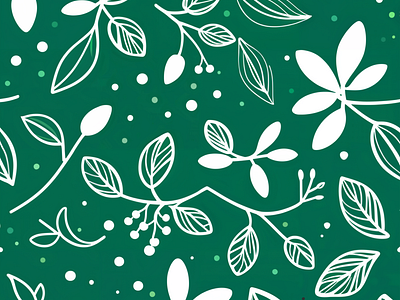 Mistletoe seamless pattern green mistletoe pattern seamless pattern