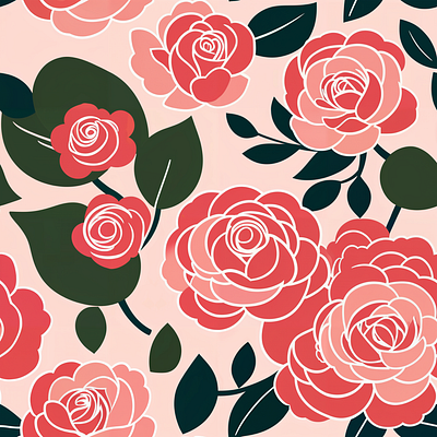 Roses seamless pattern flowers love romantic roses seamless pattern