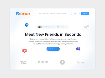 Uhmegle Website Hero Section Redesign product designer ui uiux website design