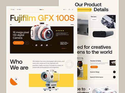 Camera Shop Ecommerce Website Design camera camera shop camera shop ui camera store camera store design camera website design ecommerce landing page ecommerce landing page design ecommerce website ecommerce website design landing page lens selling website minimal modern ui online shop online store sleek trendy ui ui design