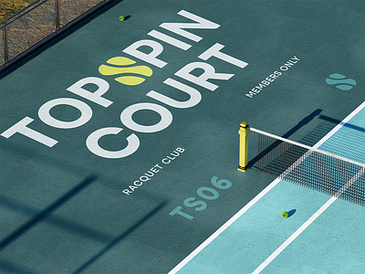 TOPSPIN Court Design brand design brand identity brand identity design branding design illustration logo logo design logo designer racquet club s s logo sports tennis ui