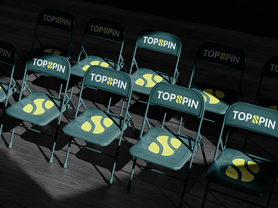 TOPSPIN Gym Chair Design brand design brand identity brand identity design branding design fitness gym illustration logo logo design logo designer racquet club s s logo tennis