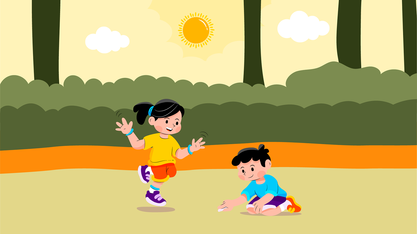 Example of Kids Style Background Scene Design