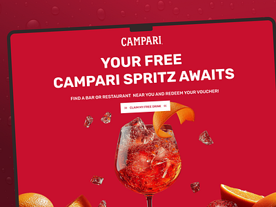 Campari - Promotional website design drink landing platform ui ux uxui web website