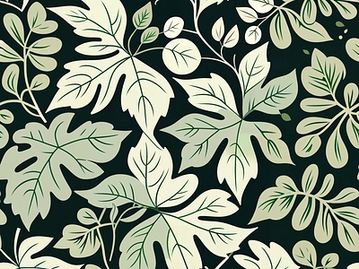 Botanical seamless pattern botanical design green illustration seamless pattern wallpaper