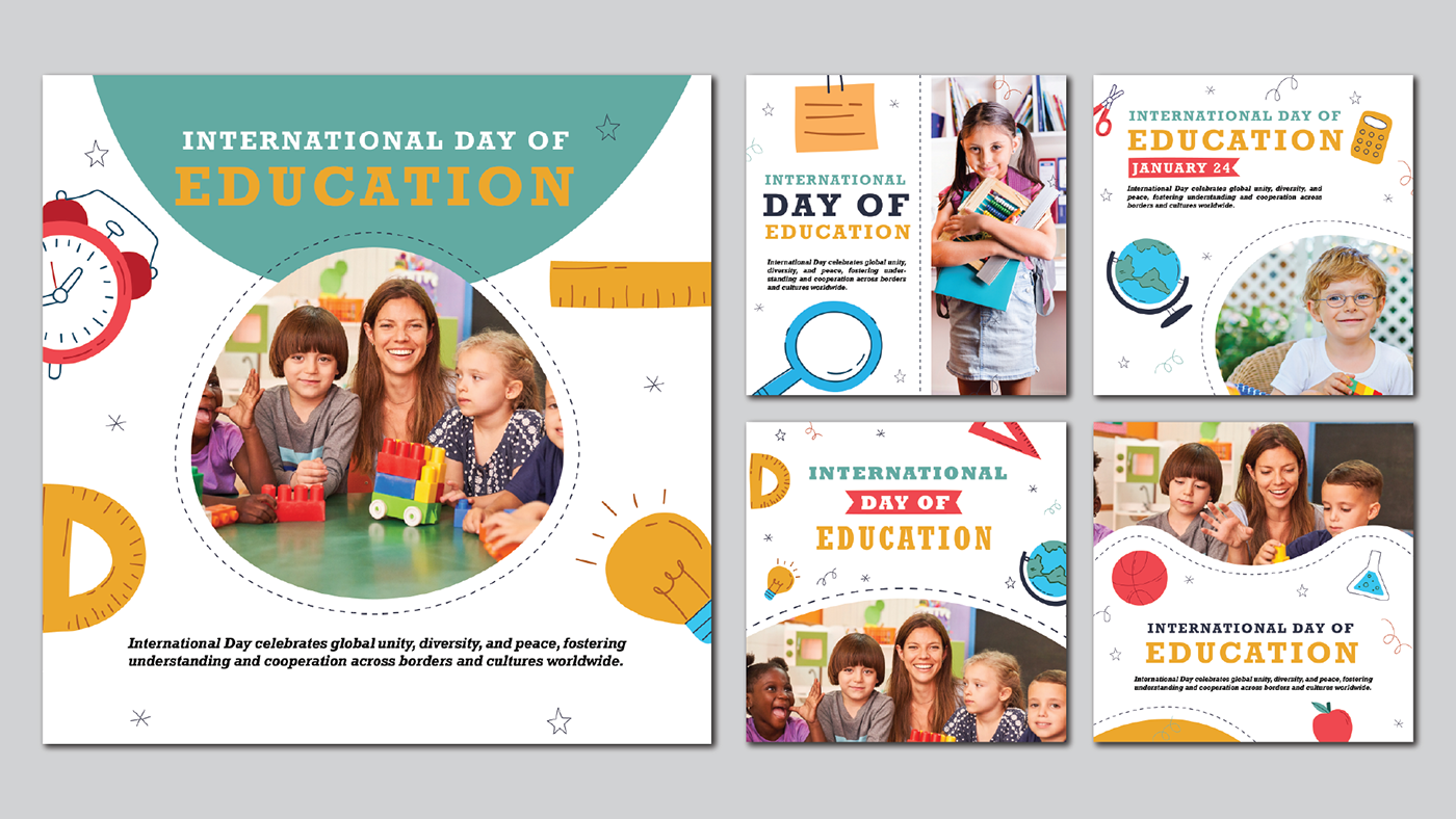 Example of Creative Kids Social Media Post Designs 