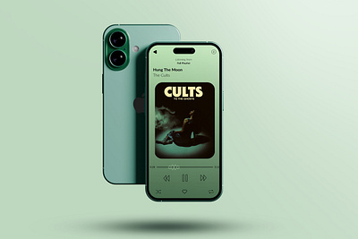 Cults album android app artist iphone mobile mockup music app music player playback screen product design responsive song spotify ui ux design