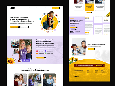 Professional Website Design for Personalized K-2 Tutoring app branding dashboard design design graphic design illustration landing page design logo ui uiux web design