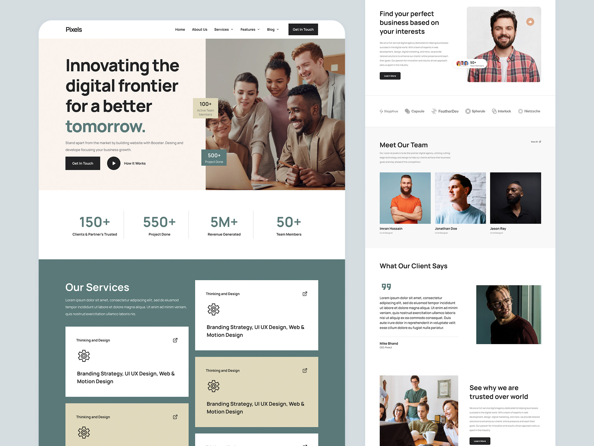 Example of Figma Website Design Or Landing Page