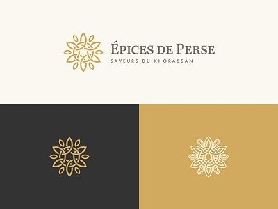 Épices de Perse Logo brand branding flower iran iranian isotype logo logo design logotype oriental persan saffron sunshine traditional