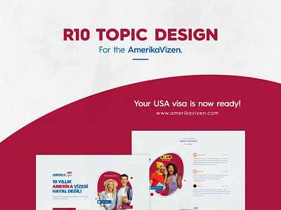 R10 Topic Design #1 american visa forum design landing page one page topic design