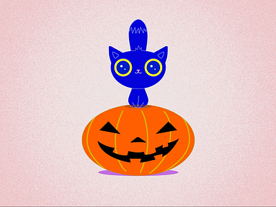 Halloween Cat Animated animation cat halloween happy halloween day illustration lottie animation pumpkin