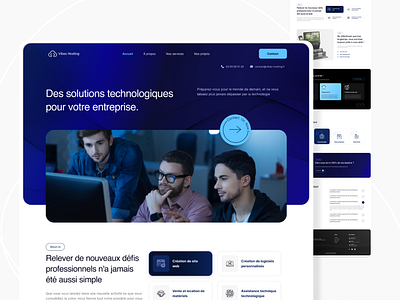 Website Design - Vibes Hosting branding clean design company dailyui dailyuichallenge design design concept graphic design hosting website illustration mobile app design modern modern design motion graphics ui ui ux ux website concept