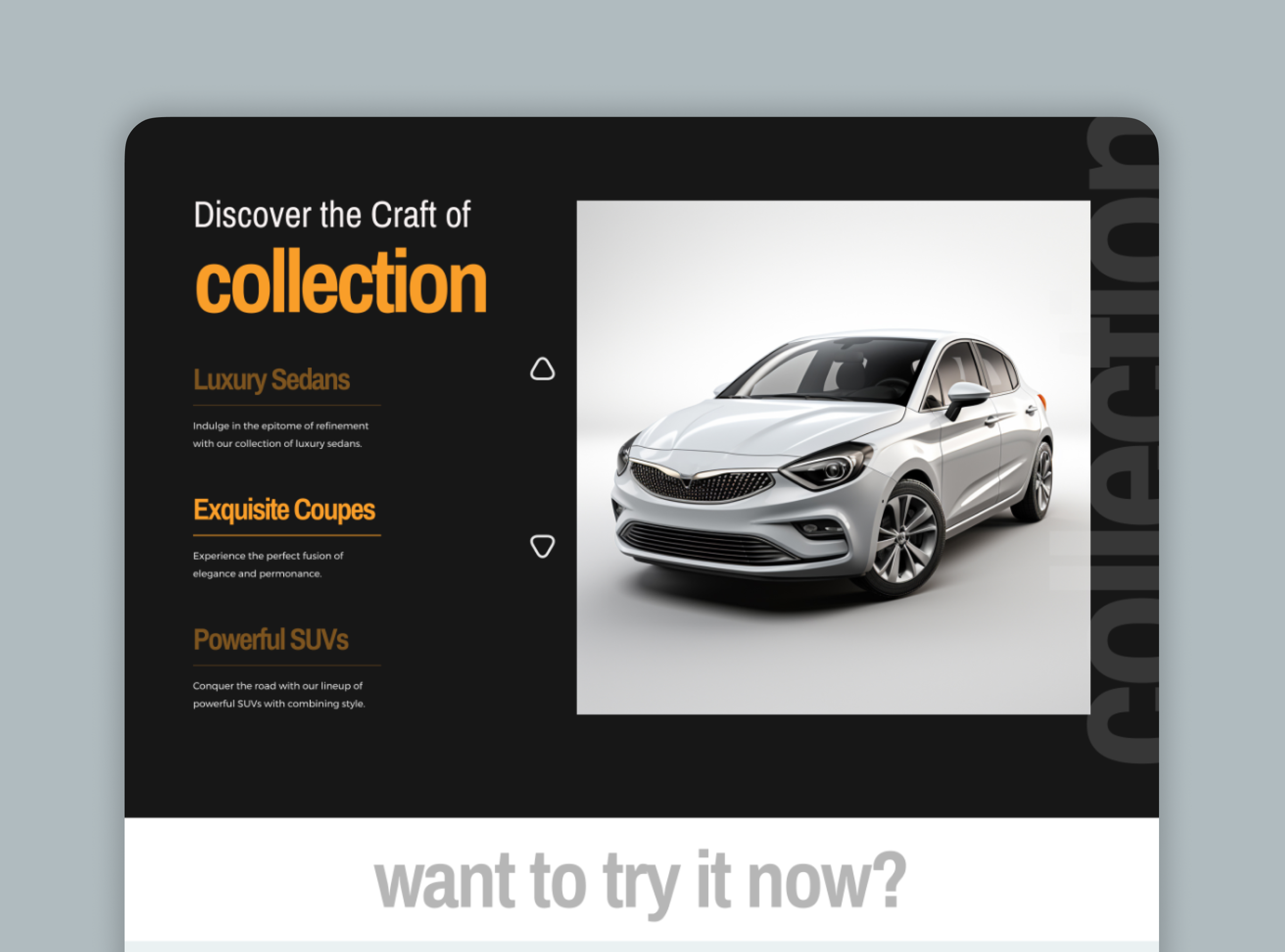 Accelerate - Landing Page car design car landing page car sale design design exploration figma framer hero page hero section landing page ui uiux user interface