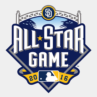 All Star Game Baseball Logo 3d all star game 2016 all star game logo all stars game baseball baseball logo brand logo branding business logo design game logo graphic design illustration logo mbl logo mlb logo sports logo ux vector world series logo