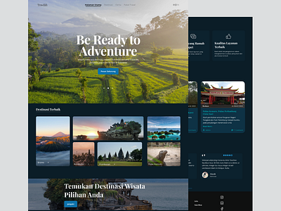 Travelah - Travel Agent branding desain web landing page travel agent travel agent landing page ui ui design web design website