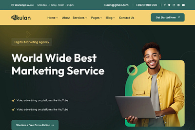 Kulan - Digital Marketing Agency WordPress Theme agency avada branding business corporate creative digitalmarketing divi dribbble envato graphic design logo marketing portfolio premium theme themeforest ui website wordpress