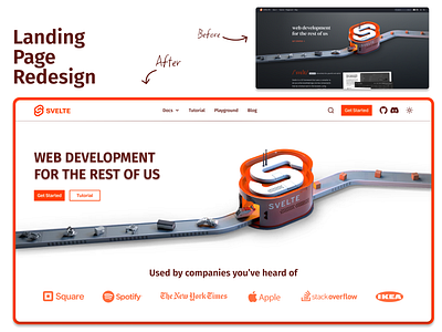 Svelte Landing Page Redesign figma landing page redesign svelte