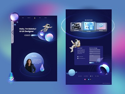 UI UX Design Landing Page : Owner Portfolios 3d animation branding graphic design logo motion graphics ui uiux webdesign webdesigner