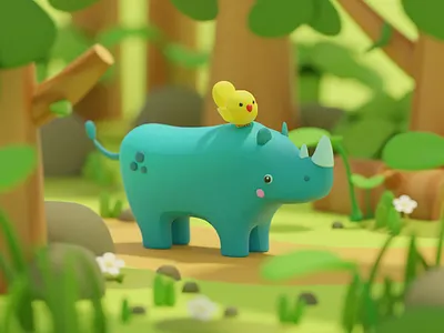 Rhino 3d blender character color concept illustration