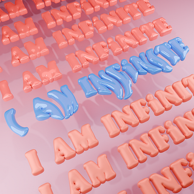 I AM INFINITE 3d blender branding design graphic design illustration logo typography