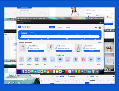 Medical Concept Web Design: Healthy Care design concept figma medical web medical web concept ui uidesign uidesigner uiux uiuxdesign uiuxdesigner ux uxdesign uxdesigner web concept web design web design concept