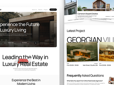 PERÙM - Real Estate Landing Page architecture building landingpage modernweb property propesties realestates realestatewebsite ui ux