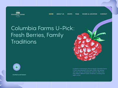 Columbia Farms - Design proposal branding design typography ui ux