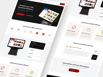 POS Landing Page design website landing page ui uiux website