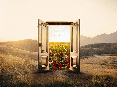 A Better Yes - Cover Art albumart christian church coverart design doors faith floral god graphic design illustration midjourney photoshop