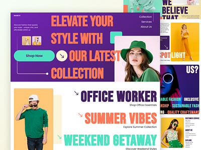 SHILOUTTE - Fashion Landing Page design website landing page ui uiux website