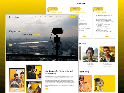 Photography/Videography Landing Page Design photography landing page photography service photography ui design photography web design prototype user experience videography landing page design wireframe