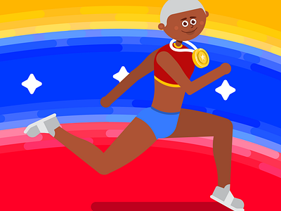 Woman wins gold medal design exercise flat illustration medal minimal olimpics sport vector vector illustration vectorart venezuela win woman women won