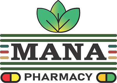 Mana Pharmacy Logo Design banding banner branding design drag graphic graphic design health logo illustration logo logo design medicine pharmacy pharmacy logo vector wealth