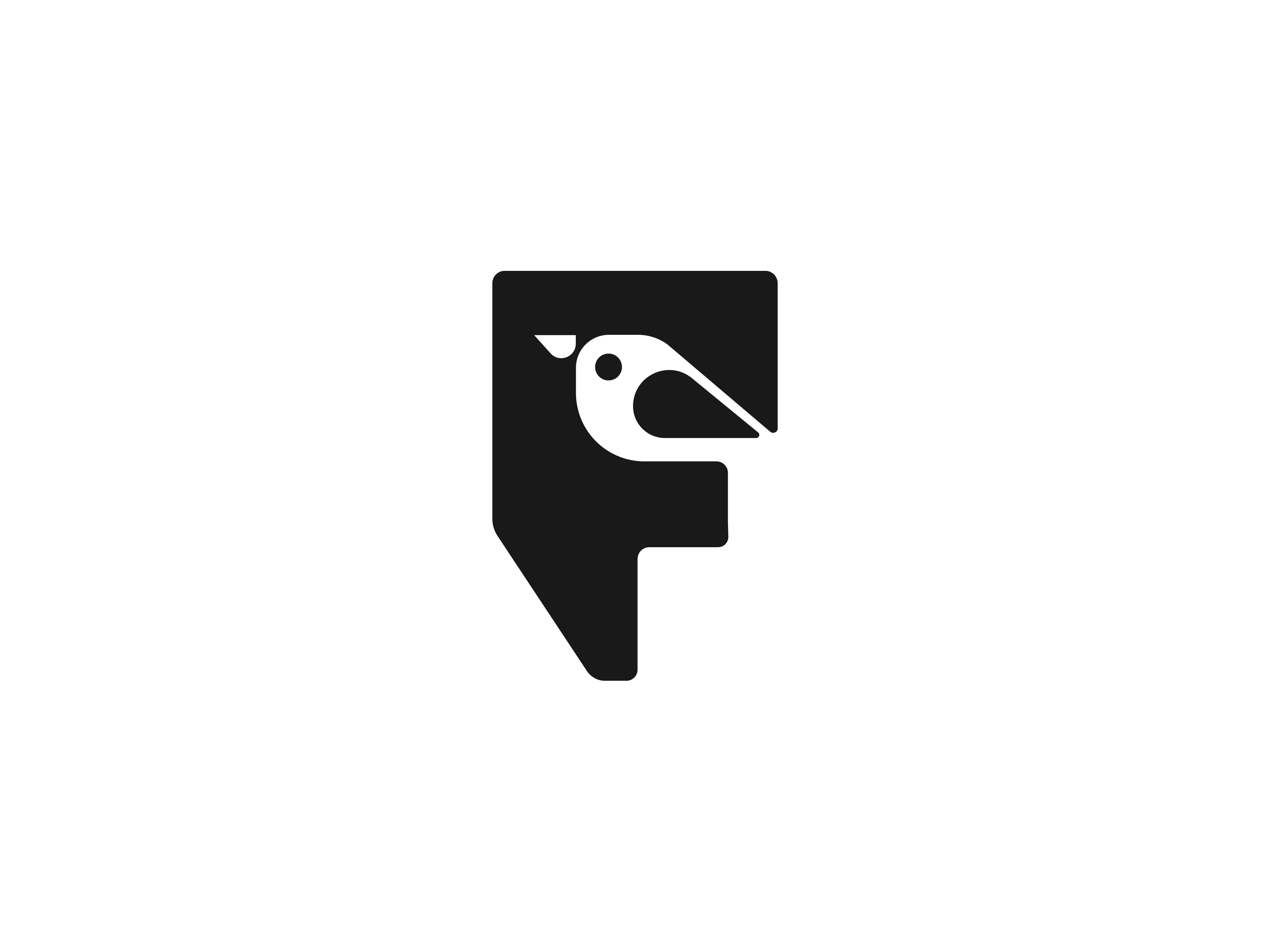 F and bird logo