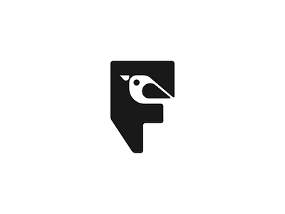 F and bird logo bird brand branding design elegant f graphic design illustration letter logo logo design logo designer logodesign logodesigner logotype modern negative negative spase negativespace space