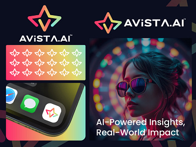 Artificial Intelligence, AI, Chat Bot, Assistant Logo Design ai artificial intelligence assistant avista avista ai branding chat bot letter a letter av combine letter v logo logo design logo designer logo icon modern logo software spine logo tech technology