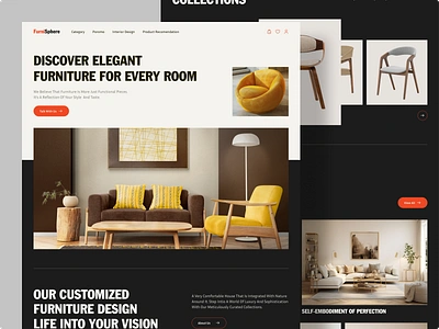 FurniSphere - Furniture Ecommerce Website Design chair e commerce e commerce landing page e ommerce furniture website furniture furniture landing page furniture store home decor furniture store interior shopify shopify store shopify theme sofa web web design web ui