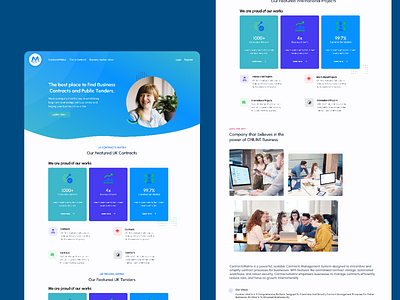 Project Matrix Landing Page UX/UI Design adobe xd figma illustrator landing page uxui design