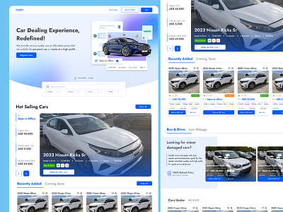 Car Dealing Website Design UX/UI adobe xd figma uxui design