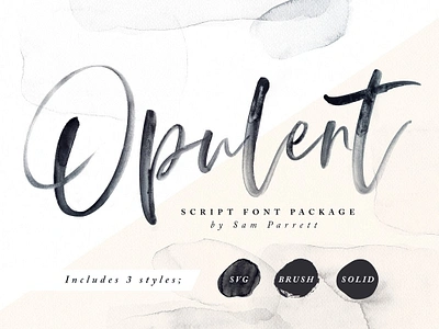 Opulent Font + SVG beautiful font brush font calligraphy font classy font cursive font elegant font feminine font handmade font lettering font modern font paintbrush font painted font pretty font rustic font script font stylish font svg font textured font watercolour font wedding font