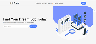 Daily UI Challenge #050 css dailyui day50 html job jobwebsite portal uxui website