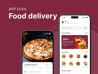 Food Delivery App ui kit app kit app ui app ui kit application creativity cretaive ui kit delivery app design foo ddelivery app food app latest treand minimal design mockup mockup kit trending app ui ui design ux