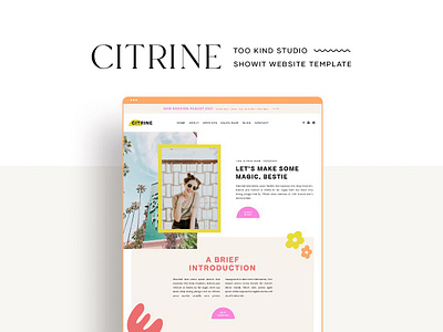 ShowIt Website Template Citrine blog design blog template showit design showit template showit website template citrine web design website template