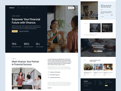 Vinance - Financial Consulting consulting website elementor financial website landingpage ui web design web template website design