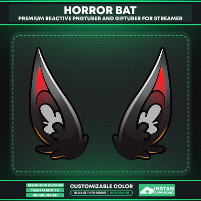 Vtuber Accessories with Horror, Spooky, Creepy Theme vtuber stream asset