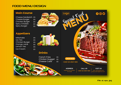 Food menu design menu